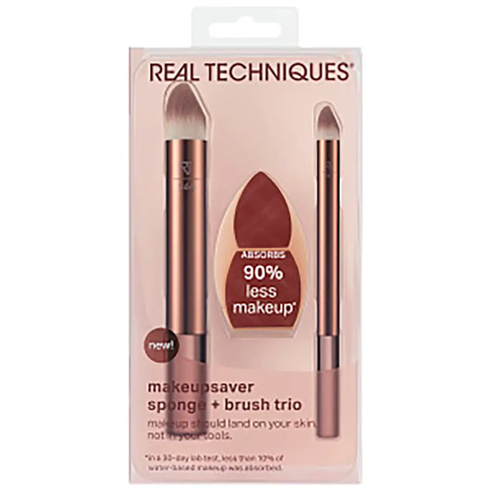 REAL TECHNIQUES-MAKEUPSAVER ESFONJA + ESTOJO DE PINCÉIS 3 pcs.-DrShampoo - Perfumaria e Cosmética