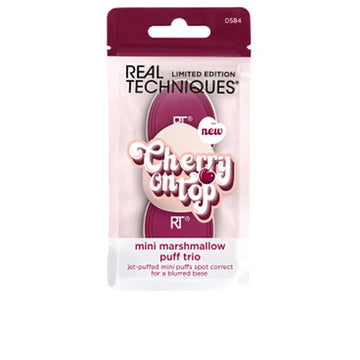 REAL TECHNIQUES-TRIO DE PUFFS DE MINI MARSHMALLOW CHERRY ON TOP 3 pcs.-DrShampoo - Perfumaria e Cosmética Imagem principal do produto