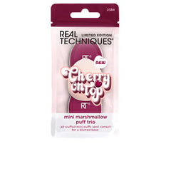 REAL TECHNIQUES-TRIO DE PUFFS DE MINI MARSHMALLOW CHERRY ON TOP 3 pcs.-DrShampoo - Perfumaria e Cosmética