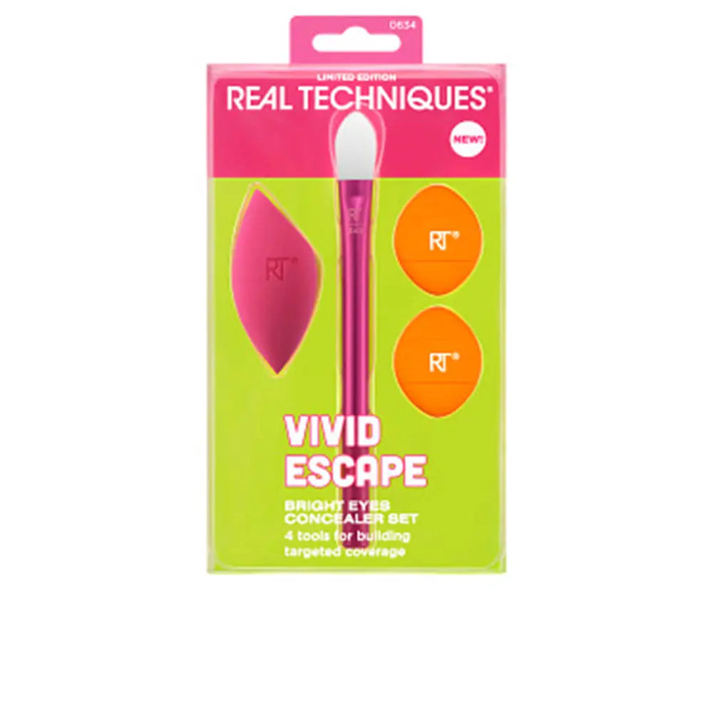 REAL TECHNIQUES-VIVID ESCAPE BRIGHT EYES CÔNCEALER CASE 4 pcs.-DrShampoo - Perfumaria e Cosmética
