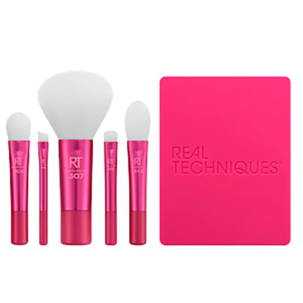 REAL TECHNIQUES-VIVID ESCAPE GLOW-TO-GO CASE 5 pcs.-DrShampoo - Perfumaria e Cosmética