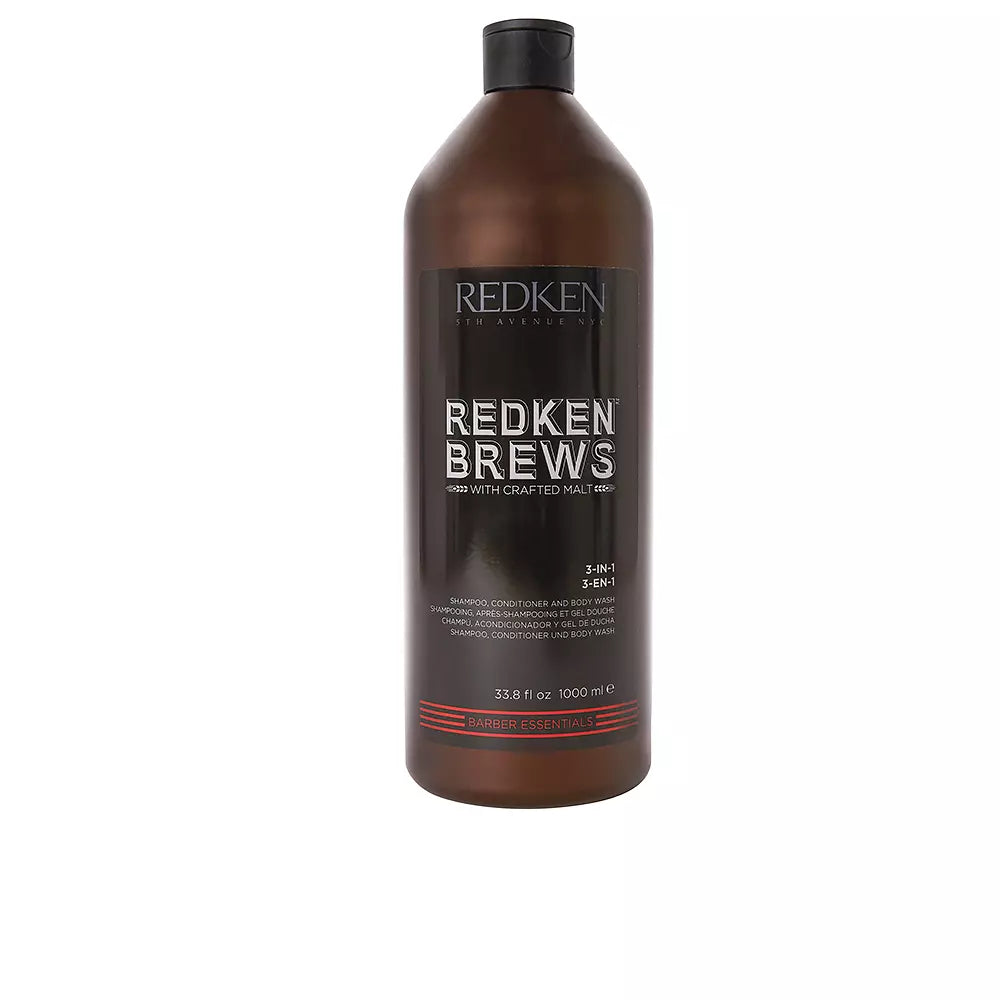 REDKEN BREWS-REDKEN BREWS 3 em 1 1000 ml-DrShampoo - Perfumaria e Cosmética