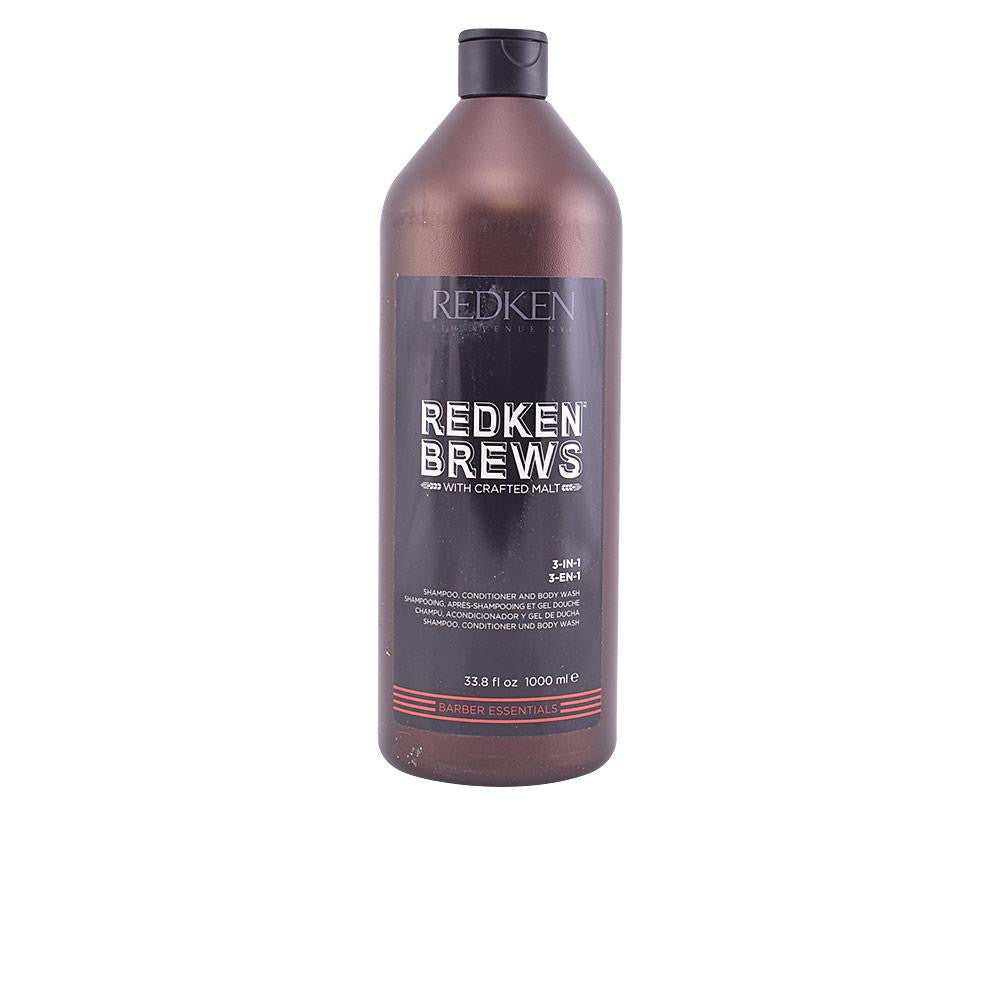 REDKEN BREWS-REDKEN BREWS 3 em 1 1000 ml-DrShampoo - Perfumaria e Cosmética