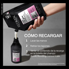 REDKEN-O shampoo ácido de cor gloss sem sulfato intensifica o brilho da sua cor de recarga 500 ml.-DrShampoo - Perfumaria e Cosmética
