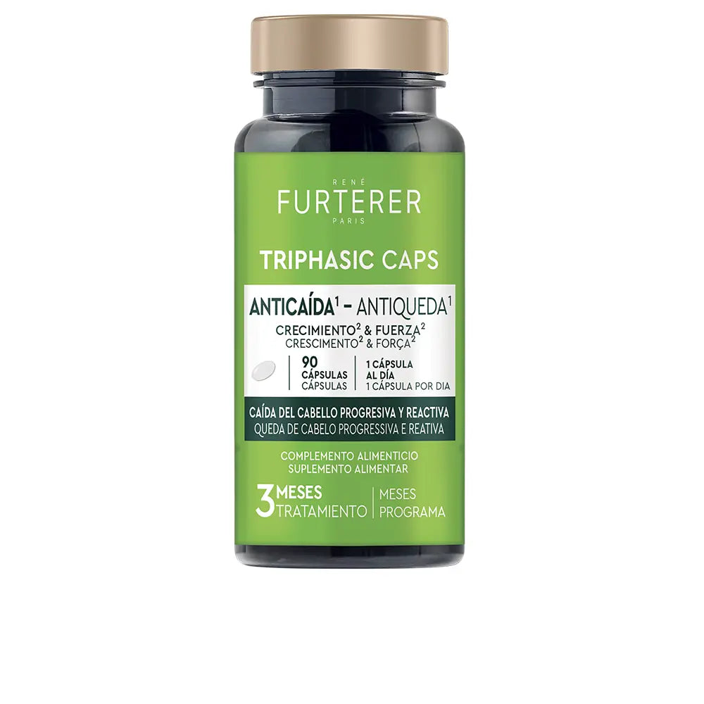 RENE FURTERER-Cápsulas de suplemento alimentar TRIPHASIC CAPS para antiqueda de cabelo 90 unidades.-DrShampoo - Perfumaria e Cosmética