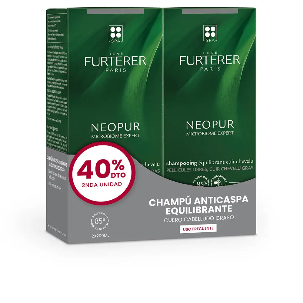 RENE FURTERER-DUO Shampoos anti-caspa oleoso NEOPUR MICROBIOME EXPERT 2 x 150 ml.-DrShampoo - Perfumaria e Cosmética