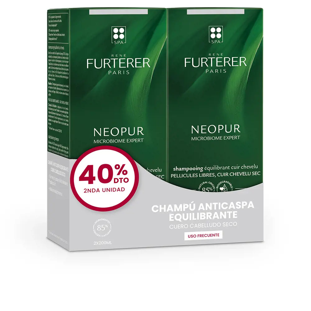 RENE FURTERER-NEOPUR EXPERT MICROBIOMA duo shampoo anti-caspa 2 x 150 ml-DrShampoo - Perfumaria e Cosmética