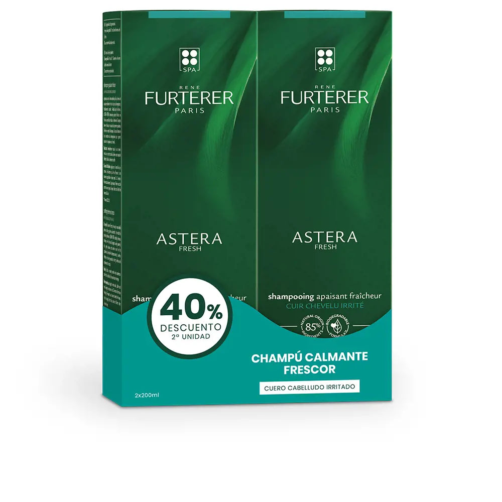 RENE FURTERER-SHAMPOO REFRESCANTE SUAVIZANTE ASTERA FRESH 2 x 200 ml-DrShampoo - Perfumaria e Cosmética