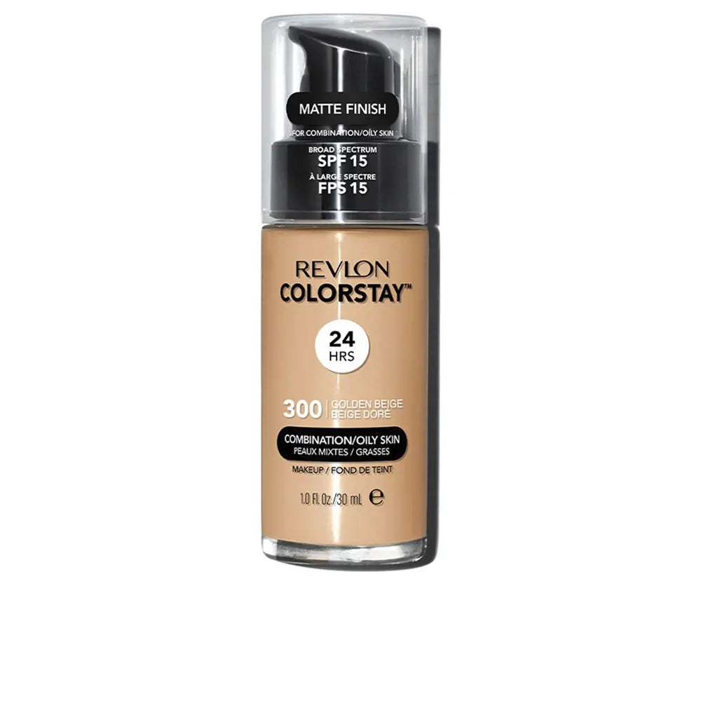 REVLON-Base COLORSTAY pele mista oleosa 300 bege dourado-DrShampoo - Perfumaria e Cosmética