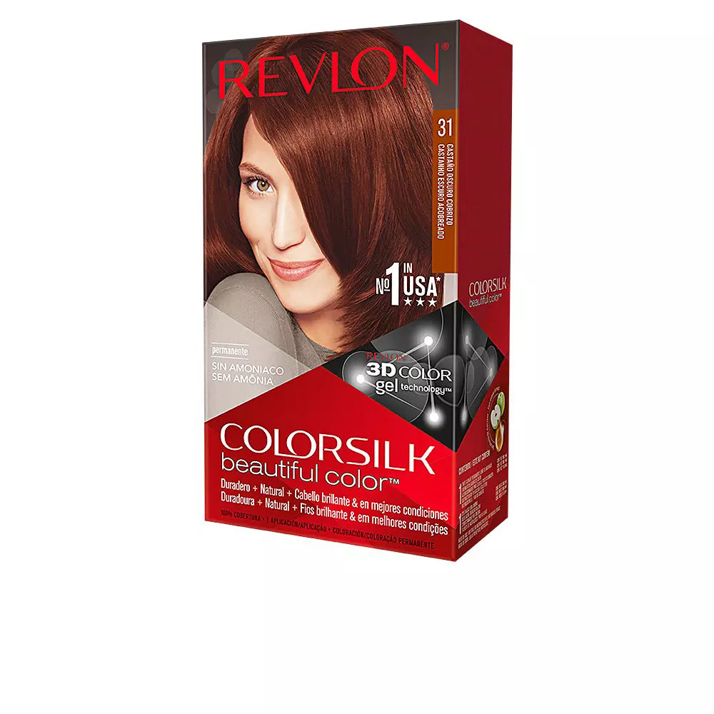 REVLON-COLORSILK corante 31 marrom escuro cobre-DrShampoo - Perfumaria e Cosmética
