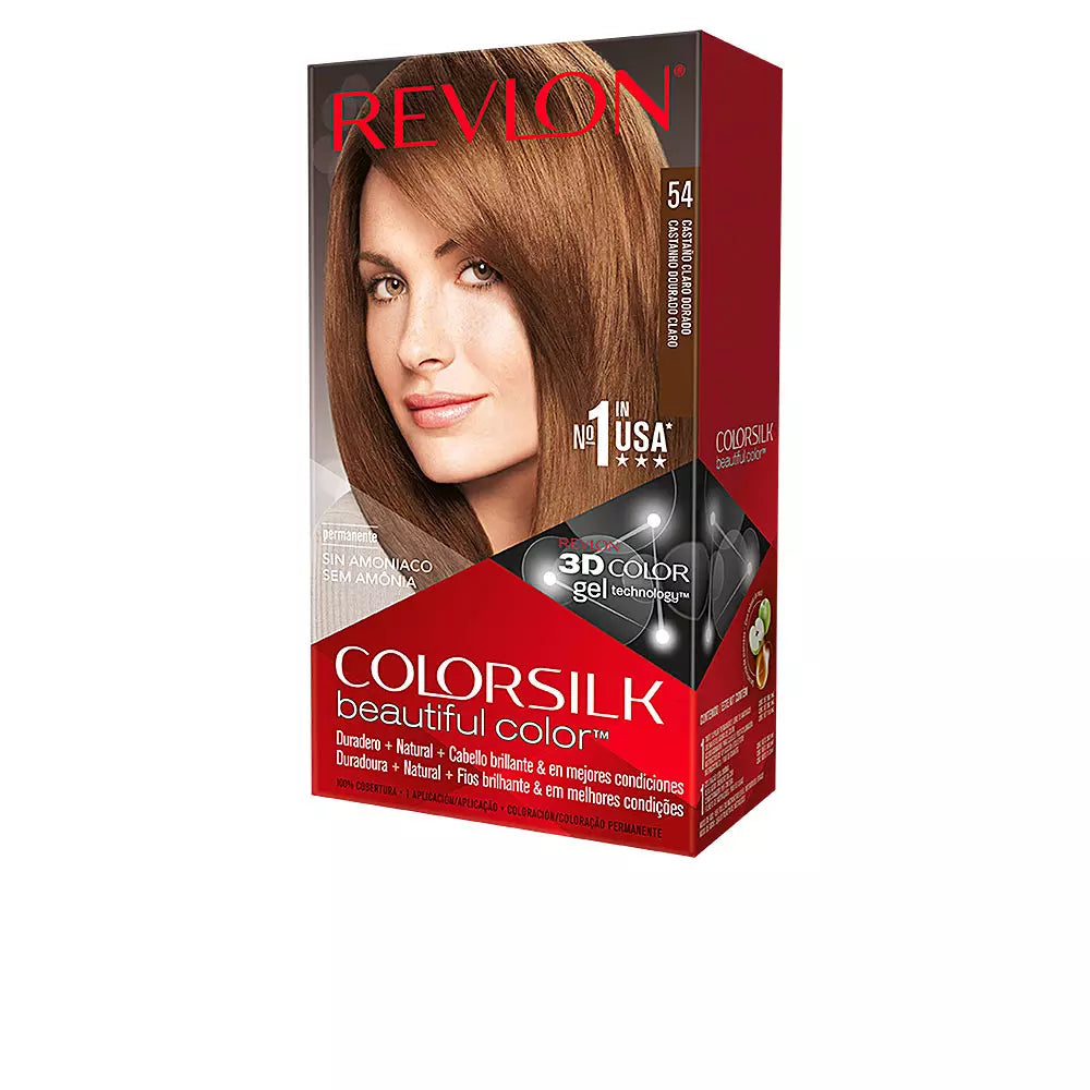 REVLON-COLORSILK corante 54 castanho claro dourado-DrShampoo - Perfumaria e Cosmética