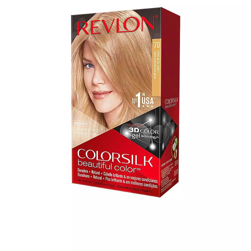 REVLON-COLORSILK corante 70 loiro cinza médio-DrShampoo - Perfumaria e Cosmética