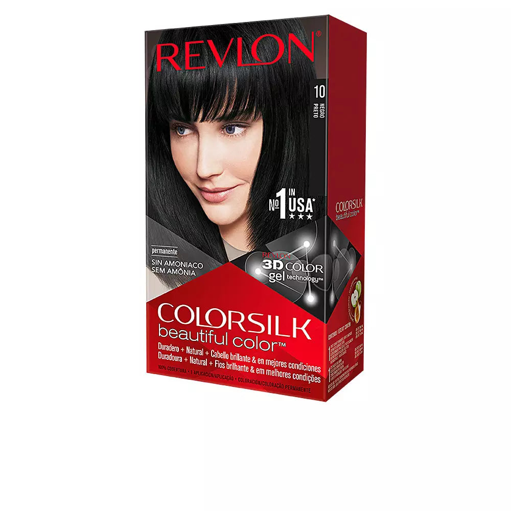 REVLON-COLORSILK matiz 10 preto-DrShampoo - Perfumaria e Cosmética