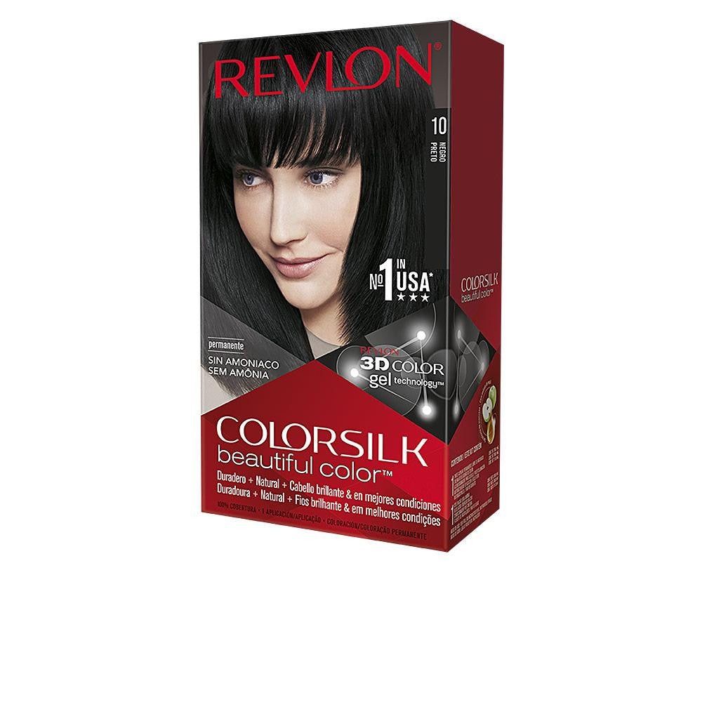 REVLON-COLORSILK matiz 10 preto-DrShampoo - Perfumaria e Cosmética