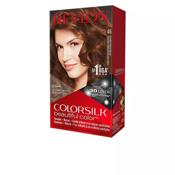 REVLON-COLORSILK matiz 46 castanho acobreado dourado-DrShampoo - Perfumaria e Cosmética Imagem principal do produto
