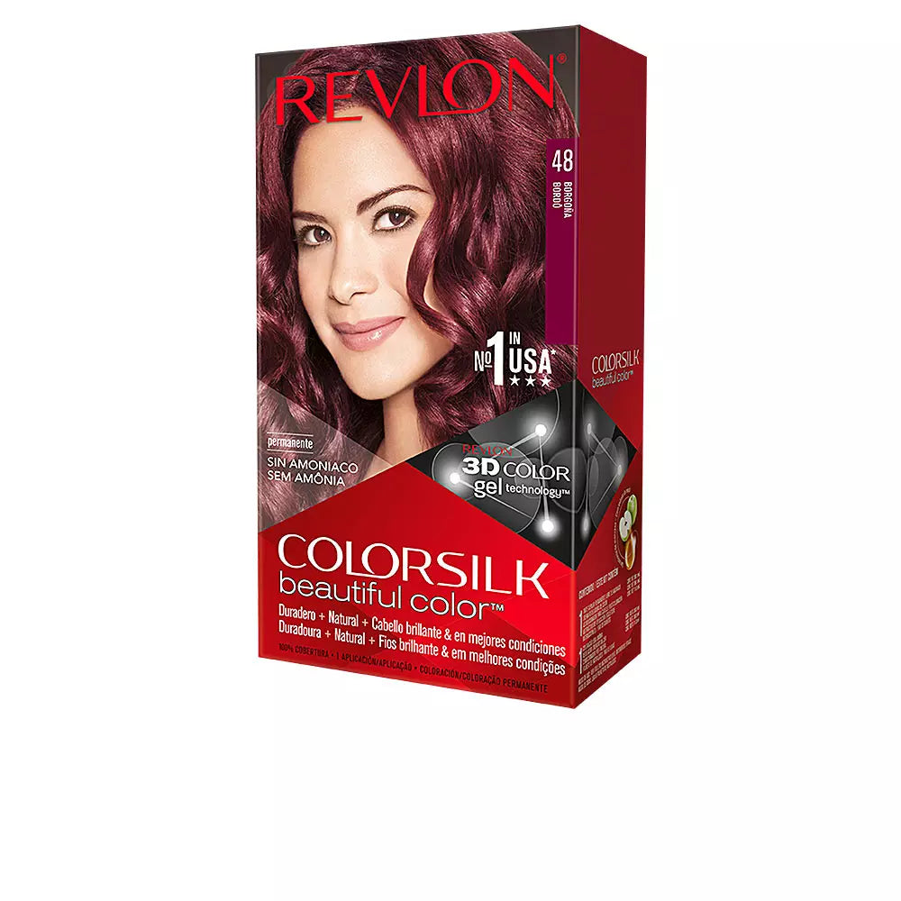 REVLON-Corante COLORSILK 48 bordô-DrShampoo - Perfumaria e Cosmética