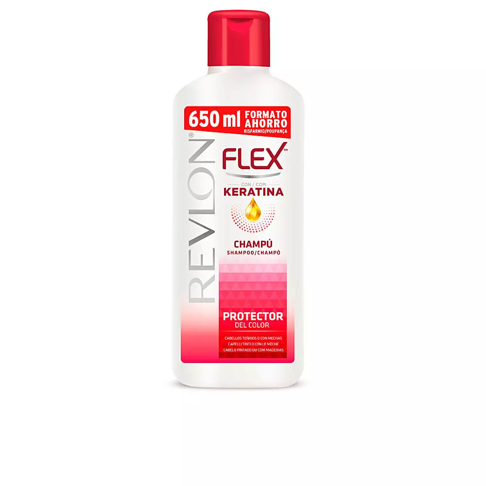 REVLON-FLEX KERATIN shampoo cabelos pintados e com madeixas 650 ml-DrShampoo - Perfumaria e Cosmética