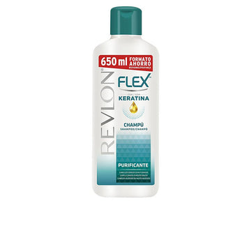 REVLON-FLEX KERATIN shampoo purificante cabelo oleoso 650 ml-DrShampoo - Perfumaria e Cosmética Imagem principal do produto