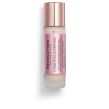 REVOLUTION MAKE UP-CONCEAL DEFINE base de cobertura total F3 23ml-DrShampoo - Perfumaria e Cosmética Imagem principal do produto
