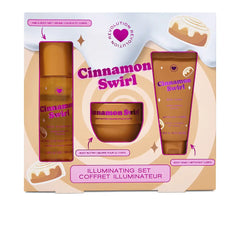 REVOLUTION MAKE UP-I HEART REVOLUTION CINNAMON SWIRL ESTOJO DE BANHO E CORPO 3 unid.-DrShampoo - Perfumaria e Cosmética