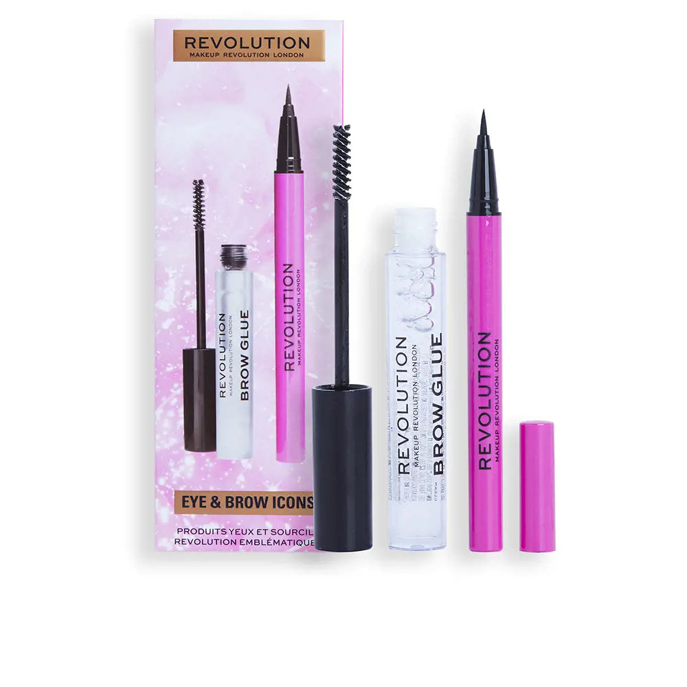 REVOLUTION MAKE UP-ICONS DE SOBRANCELHA PARA OS OLHOS LOTE 2 peças-DrShampoo - Perfumaria e Cosmética