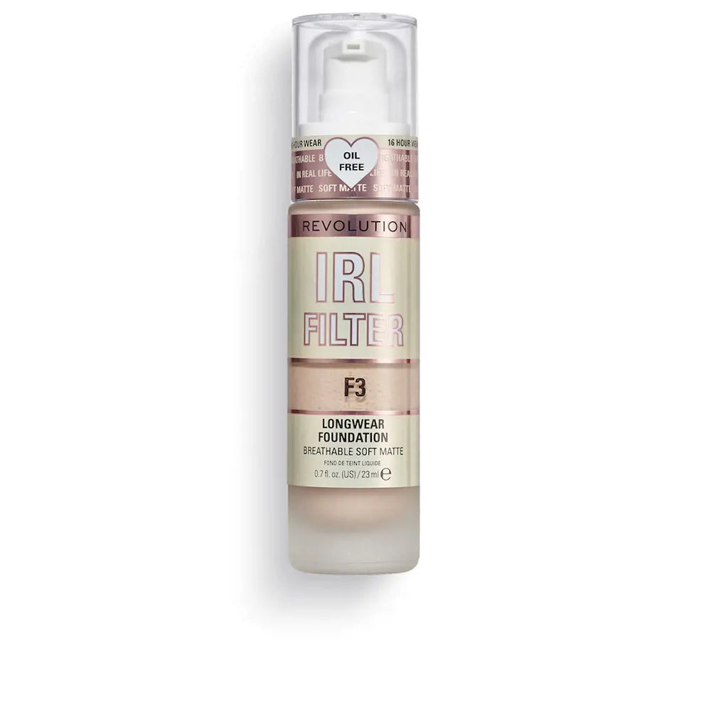 REVOLUTION MAKE UP-IRL FILTER longwear foundation #F3 23 ml-DrShampoo - Perfumaria e Cosmética