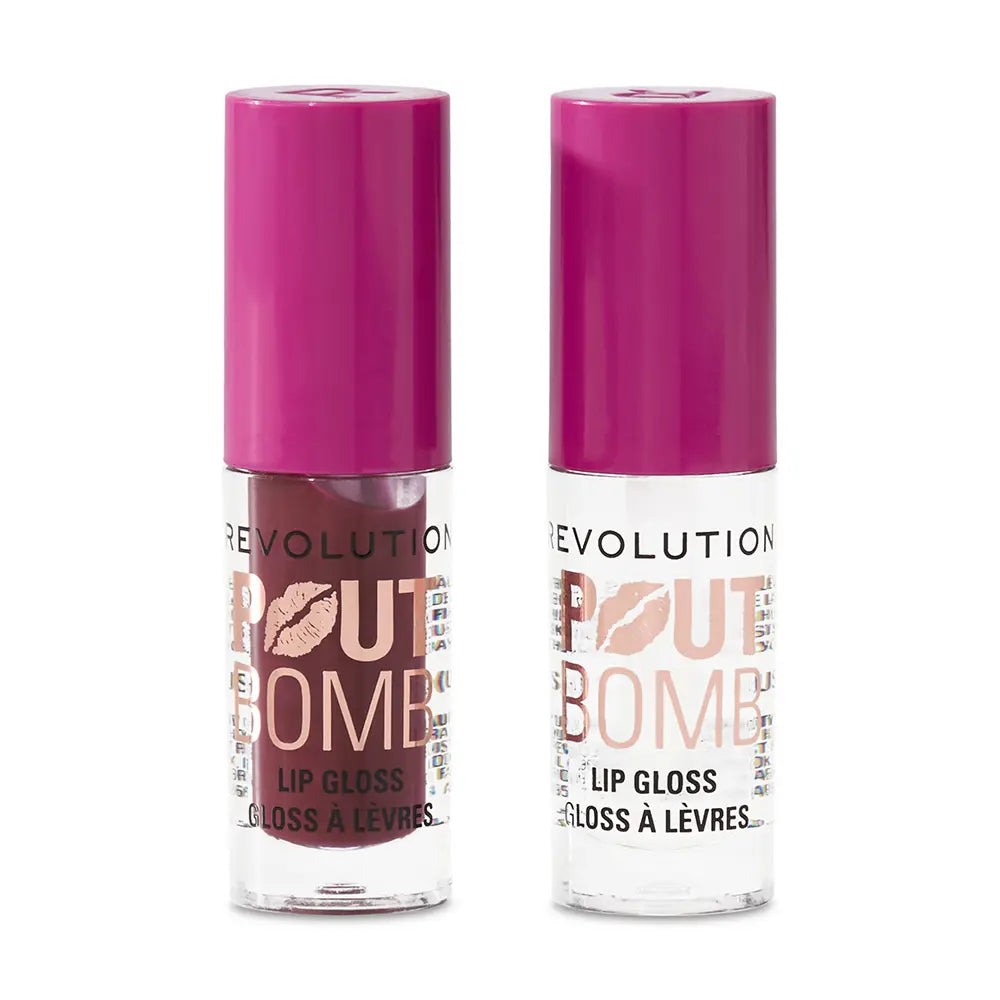 REVOLUTION MAKE UP-POUT BOMB GLOSS LABIAL VOLUMIZADOR PACOTE COM 2.-DrShampoo - Perfumaria e Cosmética