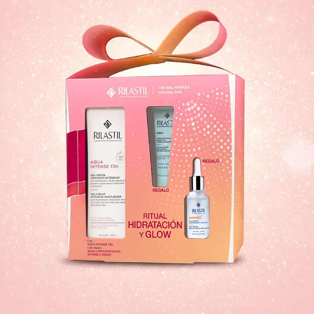 RILASTIL-AQUA INTENSE 72H HIDRATAÇÃO E ILUMINAÇÃO RITUAL 3 peças-DrShampoo - Perfumaria e Cosmética