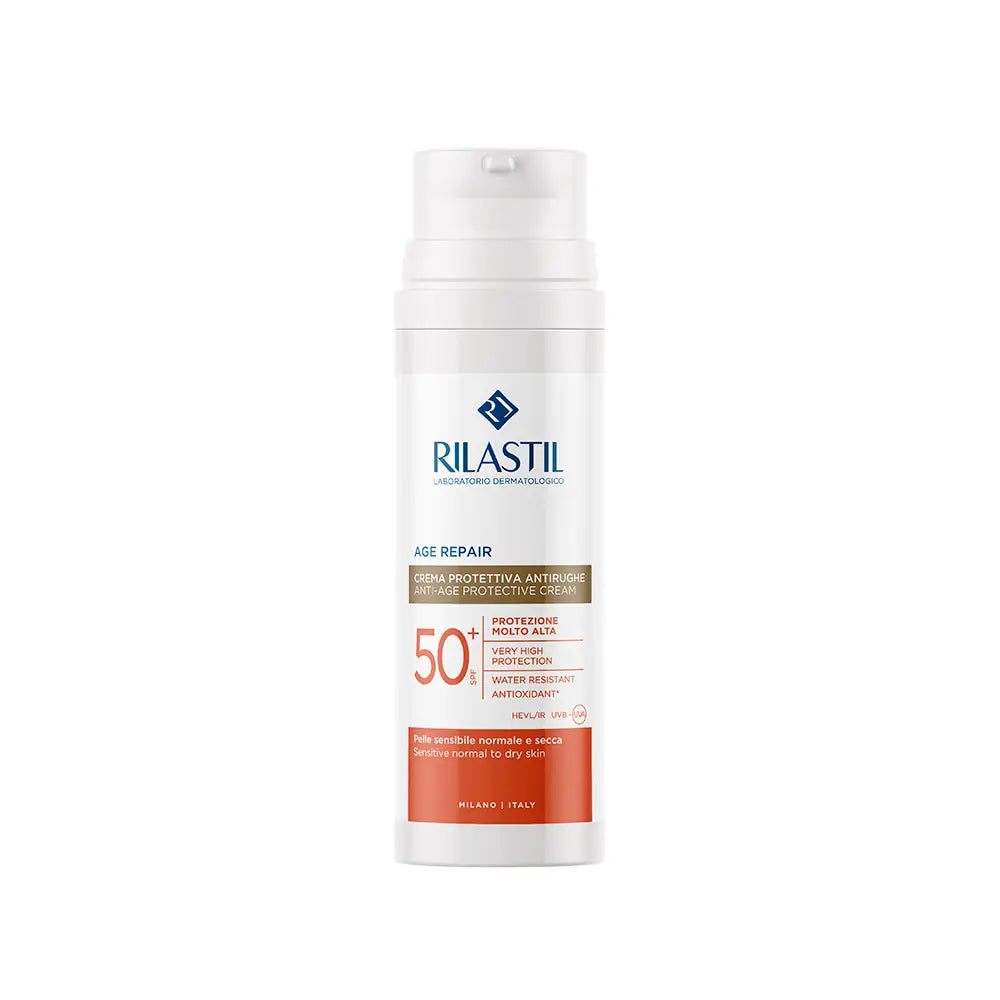 RILASTIL-CREME PROTECTOR ANTI-ENVELHECIMENTO SUN SYSTEM AGE REPAIR SPF50+ 50 ml-DrShampoo - Perfumaria e Cosmética