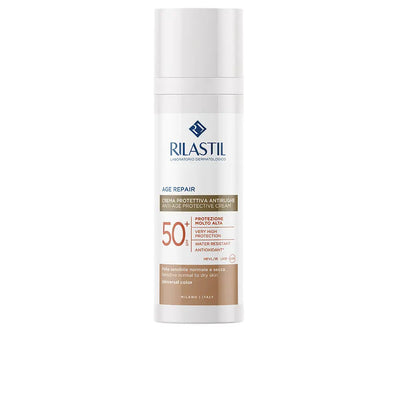 RILASTIL-SISTEMA SOLAR IDADE REPARAR COR anti-envelhecimento fotoprotetor com cor FPS50+ 50 ml.-DrShampoo - Perfumaria e Cosmética