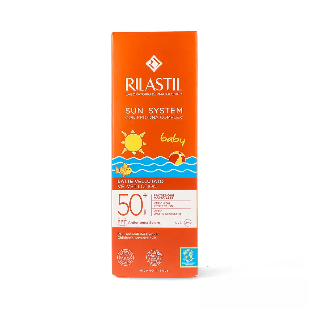 RILASTIL-SUN SYSTEM SPF50+ BABY leite velluto 200 ml-DrShampoo - Perfumaria e Cosmética