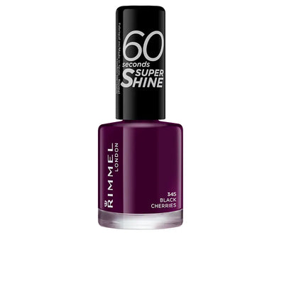 RIMMEL LONDON-60 SECONDS SUPER SHINE esmalte #345-cerejas pretas 8 ml-DrShampoo - Perfumaria e Cosmética