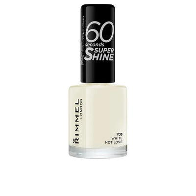 RIMMEL LONDON-60 SECONDS SUPER SHINE esmalte de unhas 703 white hot love 8 ml.-DrShampoo - Perfumaria e Cosmética