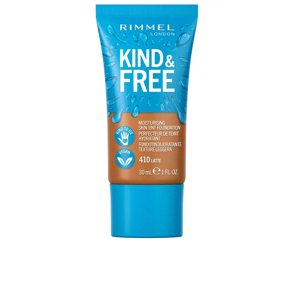 RIMMEL LONDON-BASE TINTA PARA PELE KIND FREE 410 LATTE 30 ML.-DrShampoo - Perfumaria e Cosmética