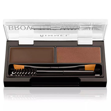 RIMMEL LONDON-BROW THIS WAY kit para esculpir sobrancelhas 003 castanho escuro-DrShampoo - Perfumaria e Cosmética Imagem principal do produto