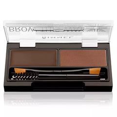 RIMMEL LONDON-BROW THIS WAY kit para esculpir sobrancelhas 003 castanho escuro-DrShampoo - Perfumaria e Cosmética