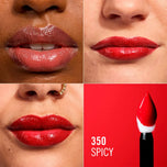 RIMMEL LONDON-Brilho labial THRILL SEEKER LIP LATEX #350-Gloss Spicy 6 ml-DrShampoo - Perfumaria e Cosmética