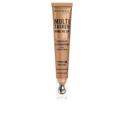 RIMMEL LONDON-Corretivo e base de maquiagem MULTITASKER WAKE ME UP #Rose Honey 20 ml-DrShampoo - Perfumaria e Cosmética