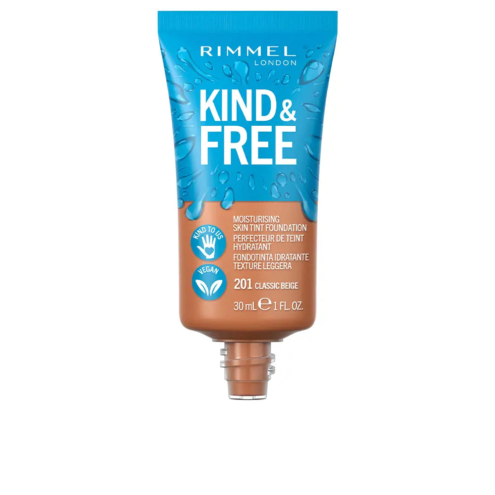 RIMMEL LONDON-FUNDATION TINTADO PARA A PELE KIND FREE 201 BEGE CLÁSSICO 30 ML-DrShampoo - Perfumaria e Cosmética