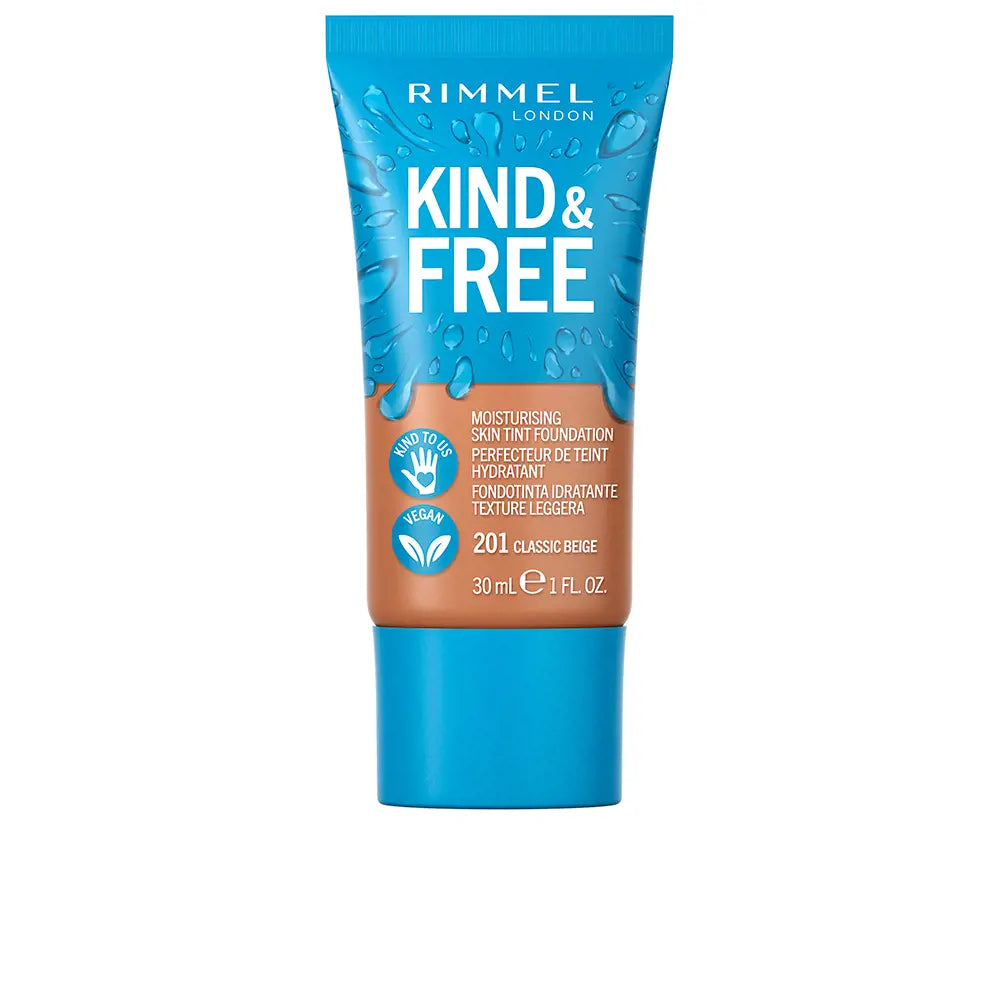 RIMMEL LONDON-FUNDATION TINTADO PARA A PELE KIND FREE 201 BEGE CLÁSSICO 30 ML-DrShampoo - Perfumaria e Cosmética