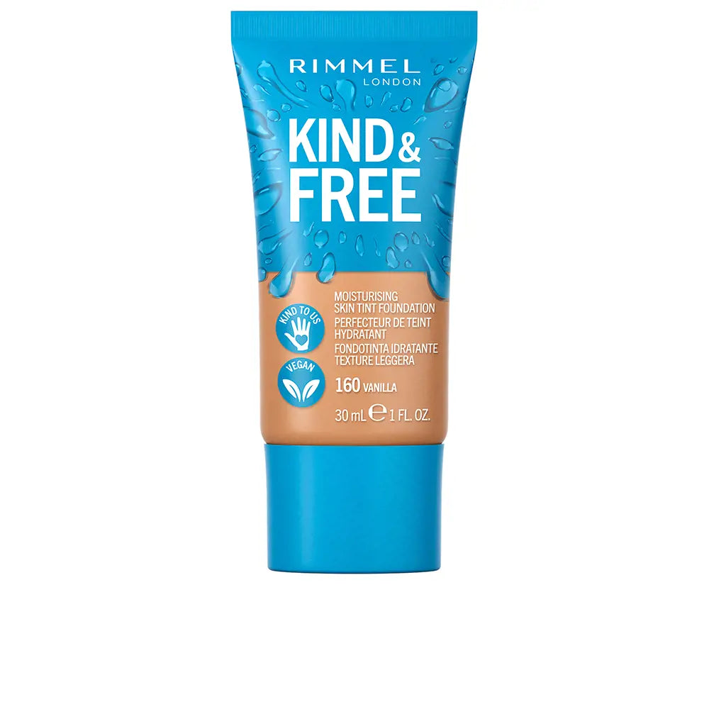 RIMMEL LONDON-Fundação em creme KIND FREE skin tint 160 vanilla 30 ml-DrShampoo - Perfumaria e Cosmética