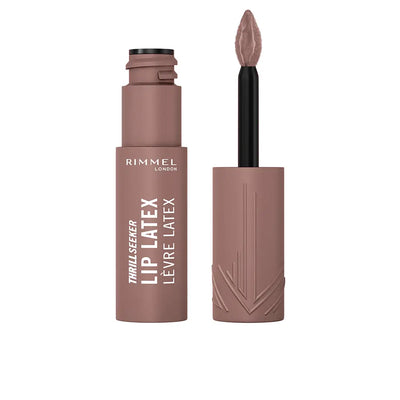RIMMEL LONDON-Gloss labial THRILL SEEKER LIP LATEX nº 500 - Cappuccino Claro 6 ml-DrShampoo - Perfumaria e Cosmética
