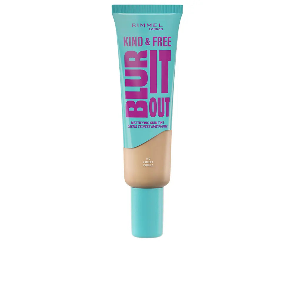 RIMMEL LONDON-KIND FREE BLUR IT OUT base efeito mate 160 Vanilla 30 ml.-DrShampoo - Perfumaria e Cosmética