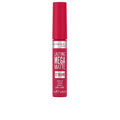 RIMMEL LONDON-LASTING MEGA MATTE liquid lip color 910 fuchsia flush 74ml-DrShampoo - Perfumaria e Cosmética