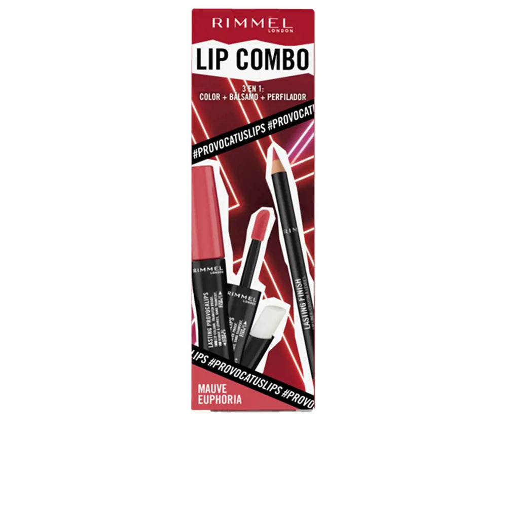 RIMMEL LONDON-LIP COMBO LOTE MAUVE EUPHORIA 2 pcs-DrShampoo - Perfumaria e Cosmética