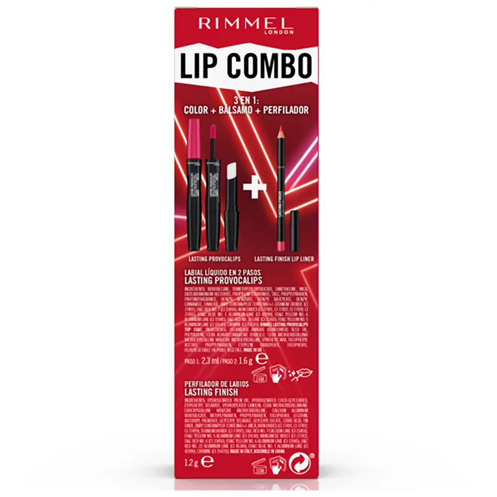 RIMMEL LONDON-LIP COMBO LOTE TRENDY PINK 2 pcs-DrShampoo - Perfumaria e Cosmética