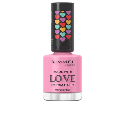 RIMMEL LONDON-MADE WITH LOVE by Tom Daley nail polish 060 pick me pink 8 ml-DrShampoo - Perfumaria e Cosmética