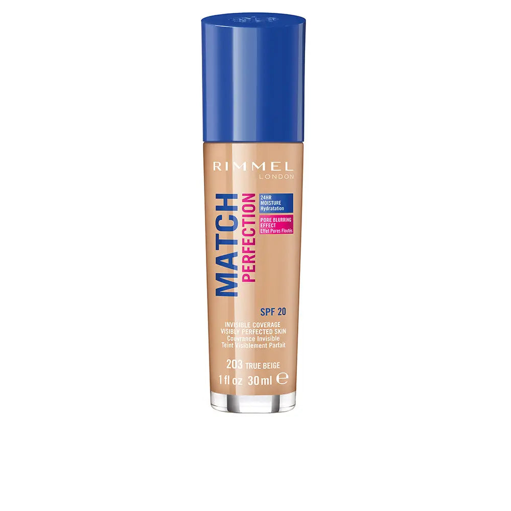 RIMMEL LONDON-MATCH PERFECTION 203 Foundation-DrShampoo - Perfumaria e Cosmética