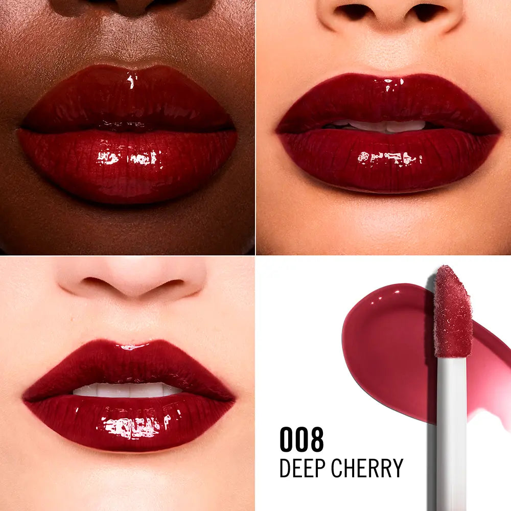 RIMMEL LONDON-OH MY GLOSS! brillo labial #08-Deep Cherry 4,5 ml-DrShampoo - Perfumaria e Cosmética
