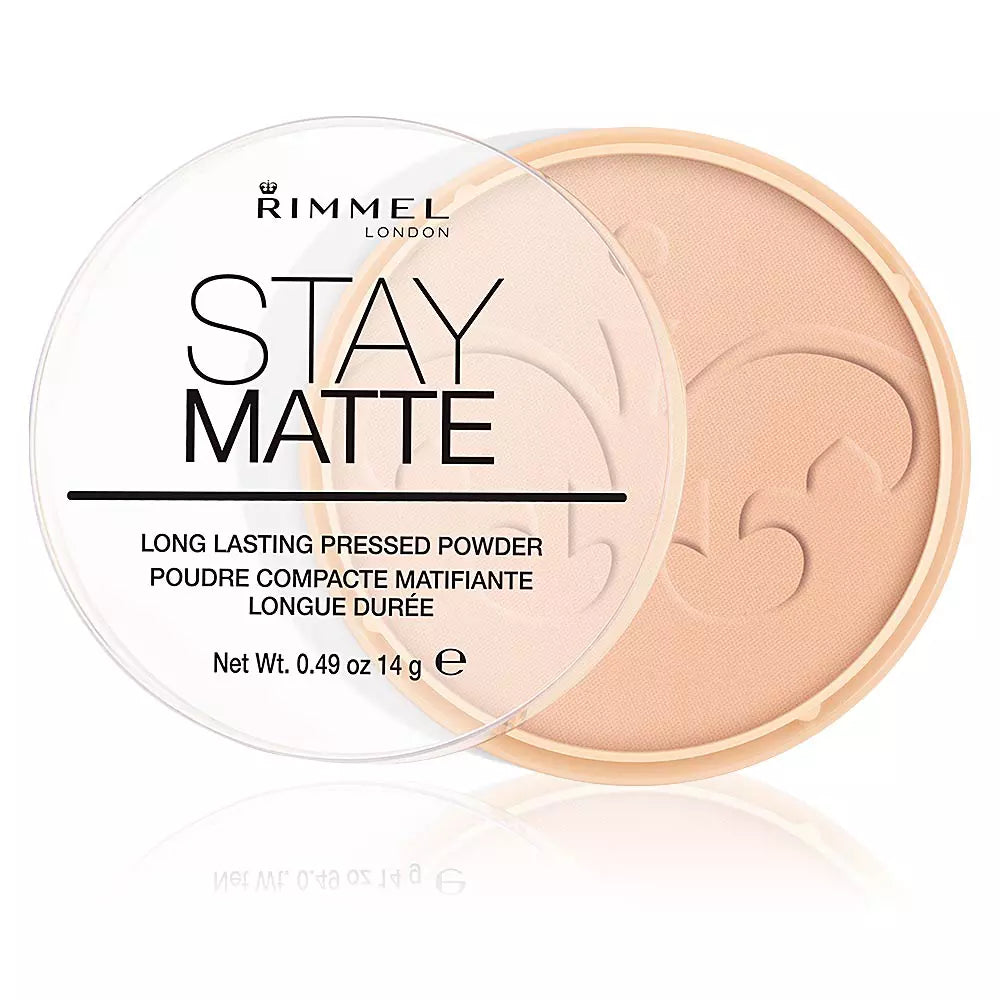 RIMMEL LONDON-Pó compactado STAY MATTE 005 bege sedoso 14 gr-DrShampoo - Perfumaria e Cosmética